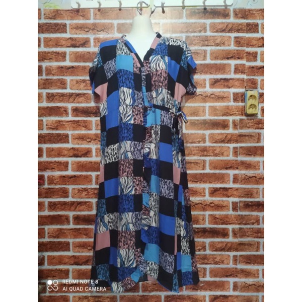 Daster Rayon motif kotak/Daster rayon kimono