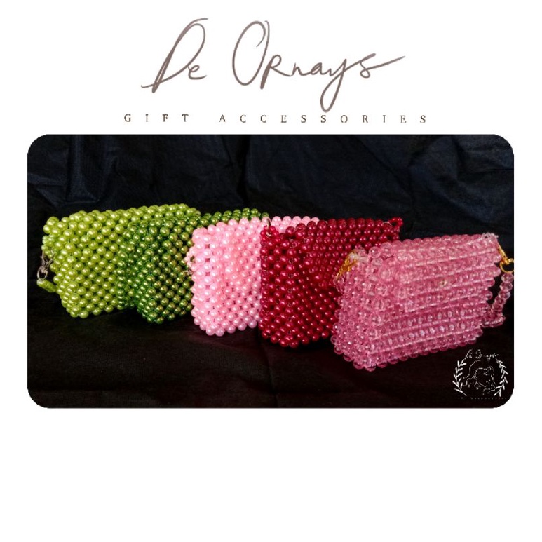 READY STOCK TAS MUTIARA MINI TAS MANIK MANIK MURAH BERKUALITAS TAS SELEMPANG MUTIARA PEARL BAG SLING