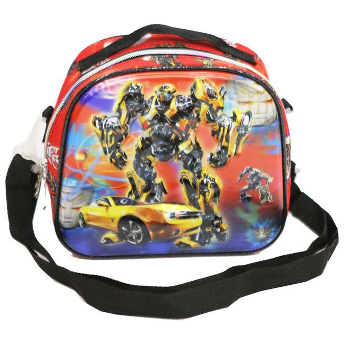 Tas Travel Tas Selempang Anak Transformers 5D Timbul Hologram Unik Dan Lucu Travel Karakter Anak &