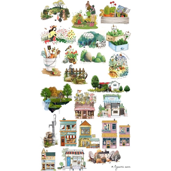 

Stiker/Sticker Motif Aesthetic Plants
