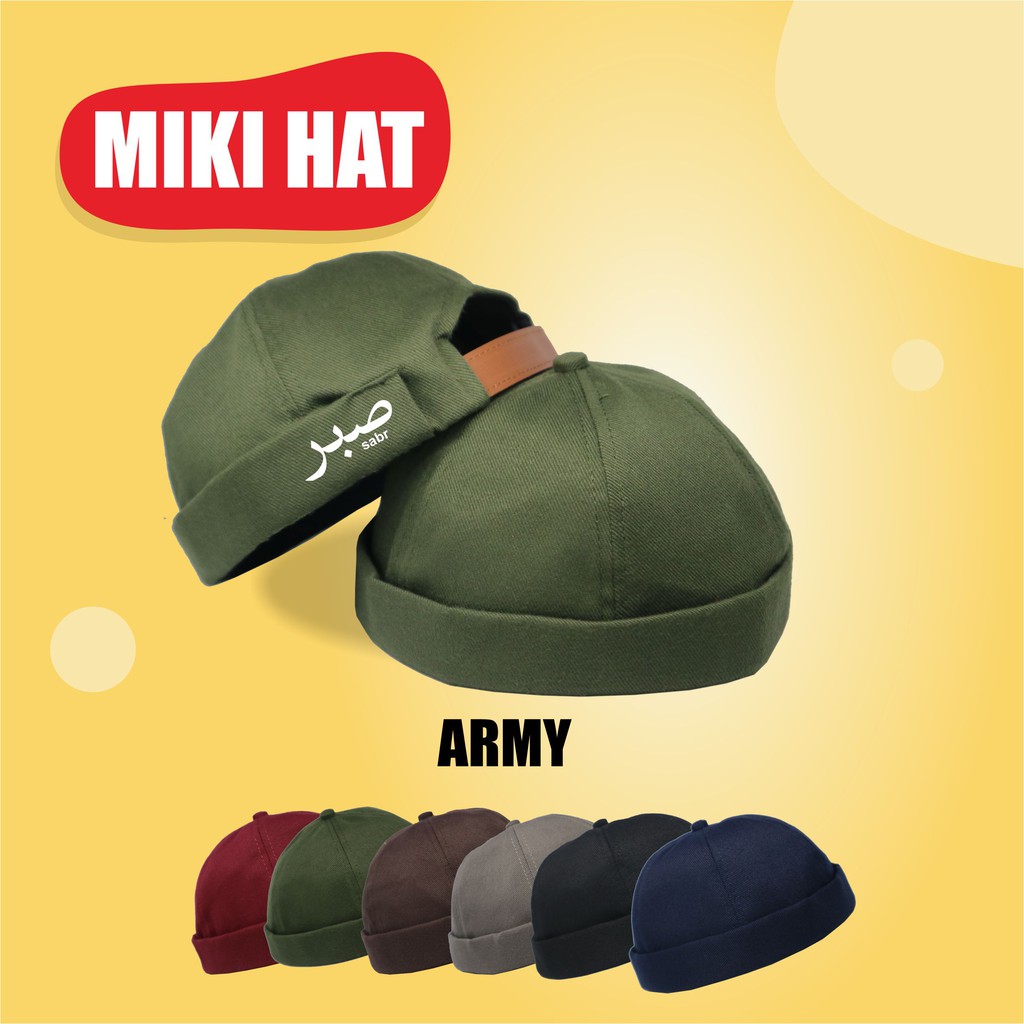 Peci Miki Hat Dewasa Kaligrafi Sabar Peci Miki Hat Premium Original Topi Uas