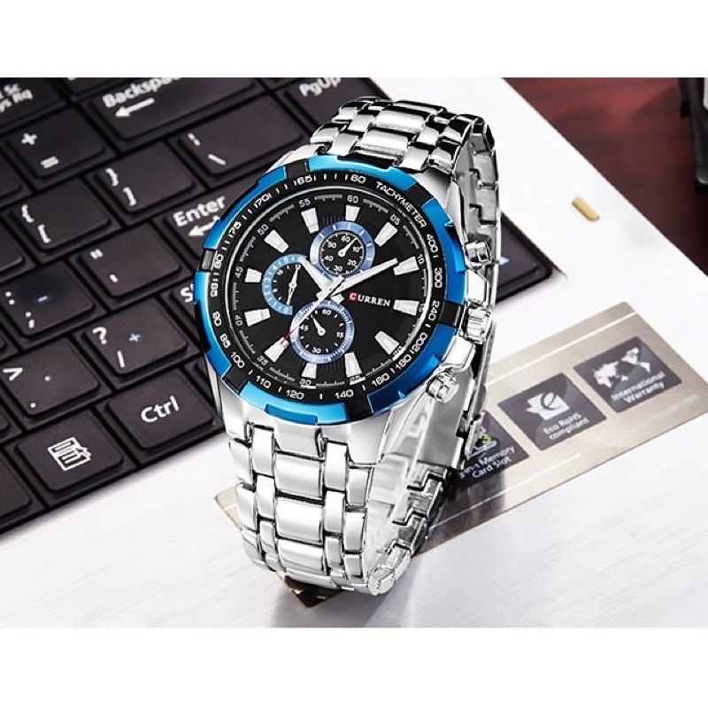 Jam Tangan Pria CURREN 8023 Analog stainless steel