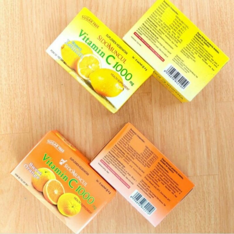 Jual Sidomuncul Vitamin C 1000mg Isi 6 Sachet Indonesia Shopee Indonesia