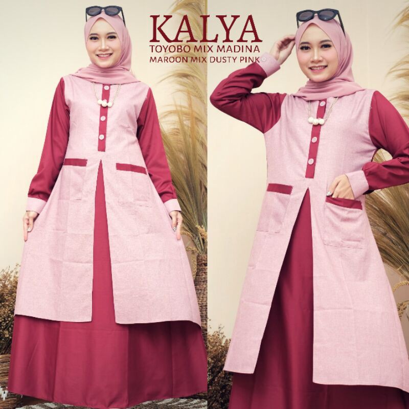 Gamis Syar'i Kalya Toyobo Mix Madina