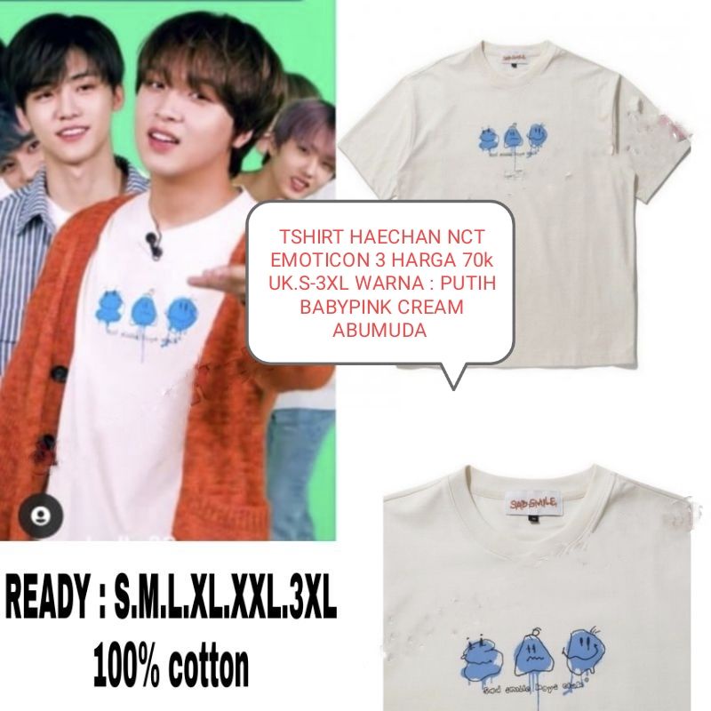 TSHIRT KAOS HAECHAN NCT EMOTICON 3