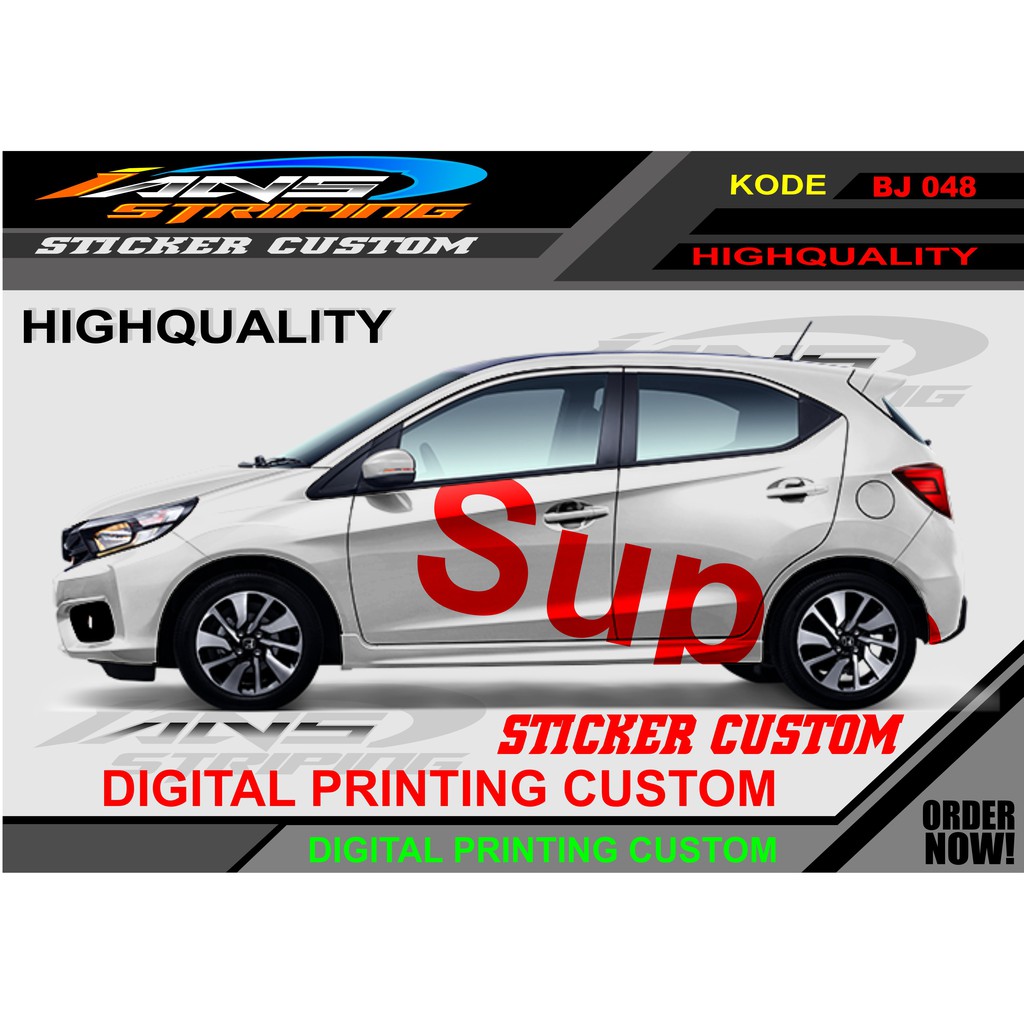 VARIASI STIKER MOBIL SUPREME/ DECAL STIKER MOBIL UNIVERSAL