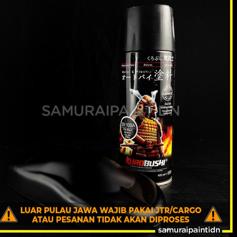 

Pilox Cat Samurai Paint 109A Hitam Doff / Flat Black Standard 400ml Terbaik