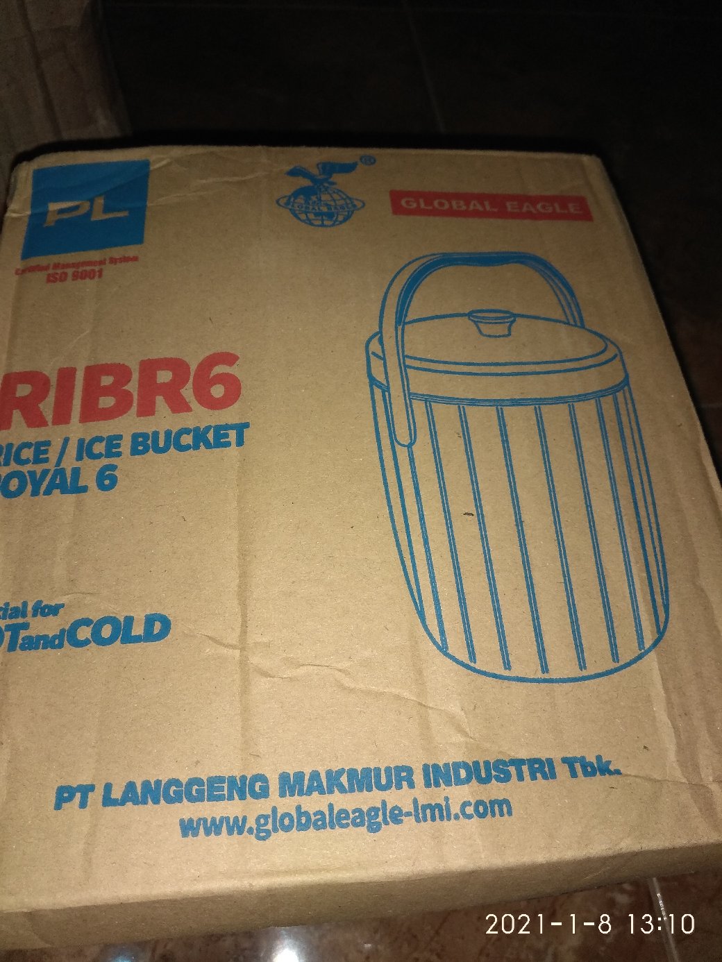 Termos Nasi/rice Ice Bucket Global Eagle/ Tempat Es 6 (enam)