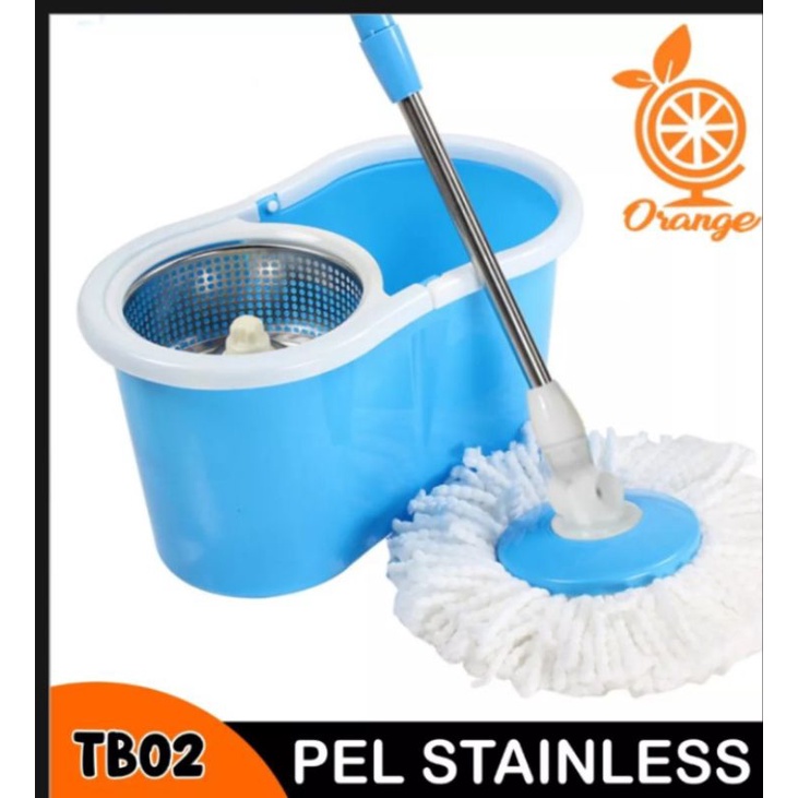 Alat pel lantai ultra pel putar serbaguna spin mop 2 kain praktis spin mop super peras otomatis prak