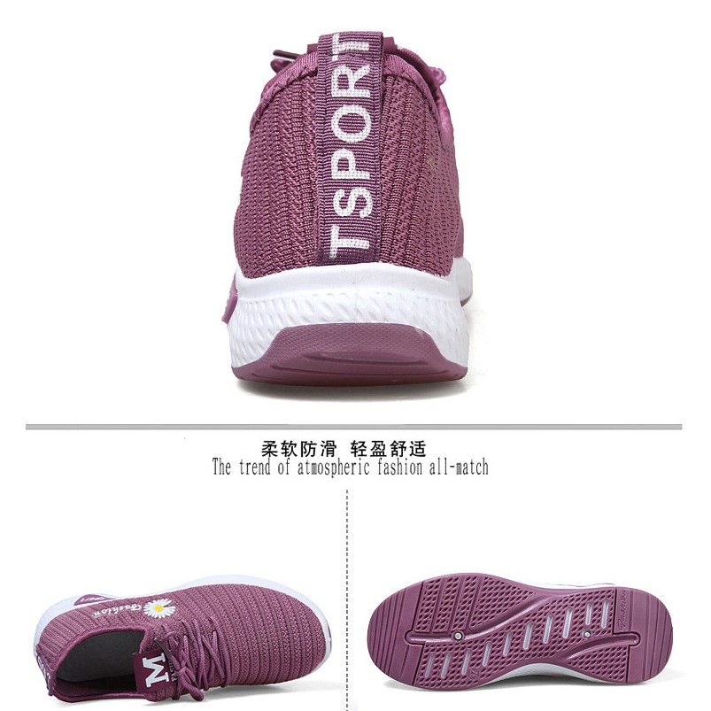 sepatu sneakers import rajut dengan tali snk 105