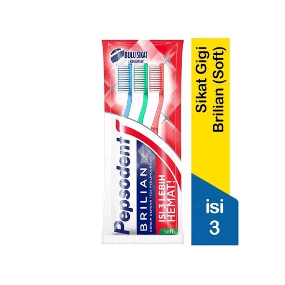 Pepsodent sikat gigi isi 3