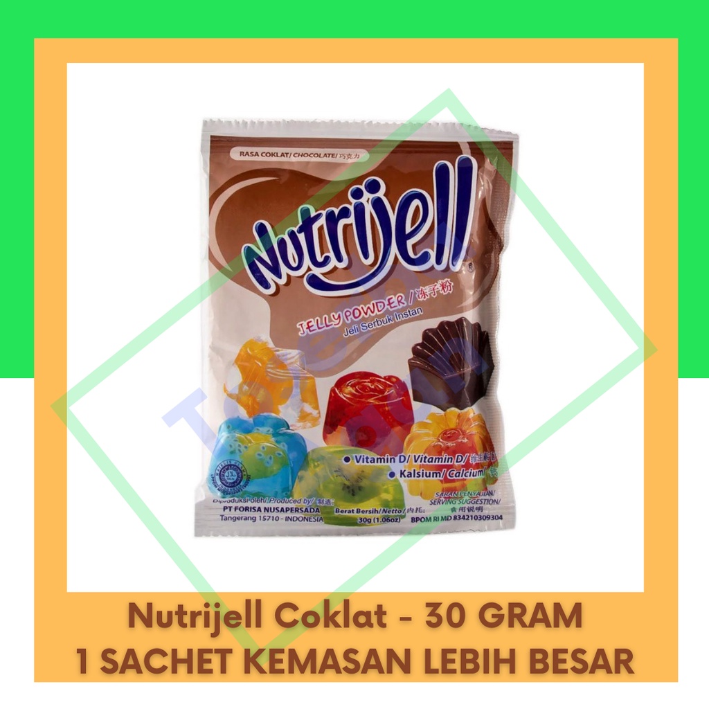 Nutrijell Coklat - 30 gr Jelly Cokelat Kemasan Lebih Besar