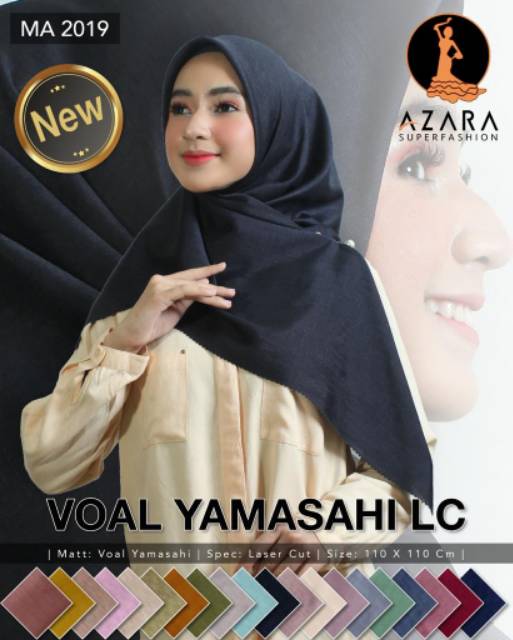 SEGIEMPAT VOAL WAFFLE YAMASAHI LC AZARA / HIJAB JILBAB SQUARE SUPER MODA LC