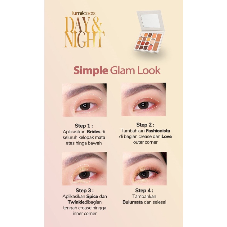 Image of Lumecolors Day & Night Palette Eyeshadow 12 Colors (Eyes, Face and Cheek) + Brush #5