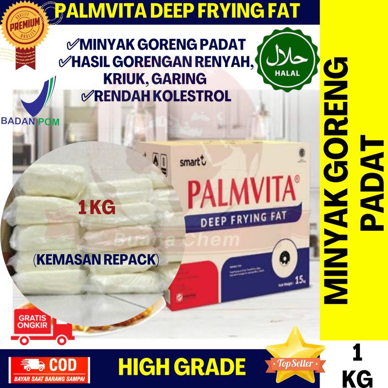 

Minyak Goreng Padat 1 KG repack / PALMVITA Deep Frying Fat