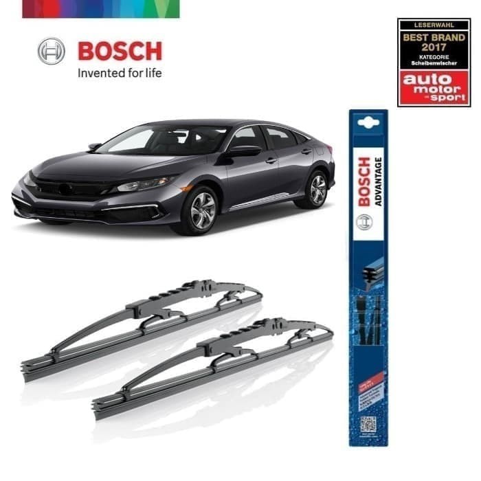 Wiper Blade All New Civic BOSCH Sepasang Advantage 17-26&quot; ORIGINAL