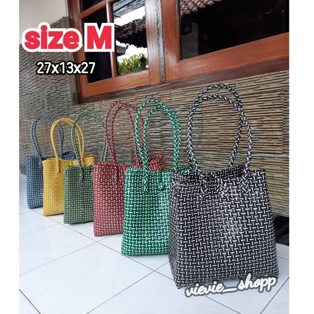 Tas Wanita/ Tas Anyaman Jali/ Tas Anyam Plastik / Tas Jinjing Plastik Candy Colour