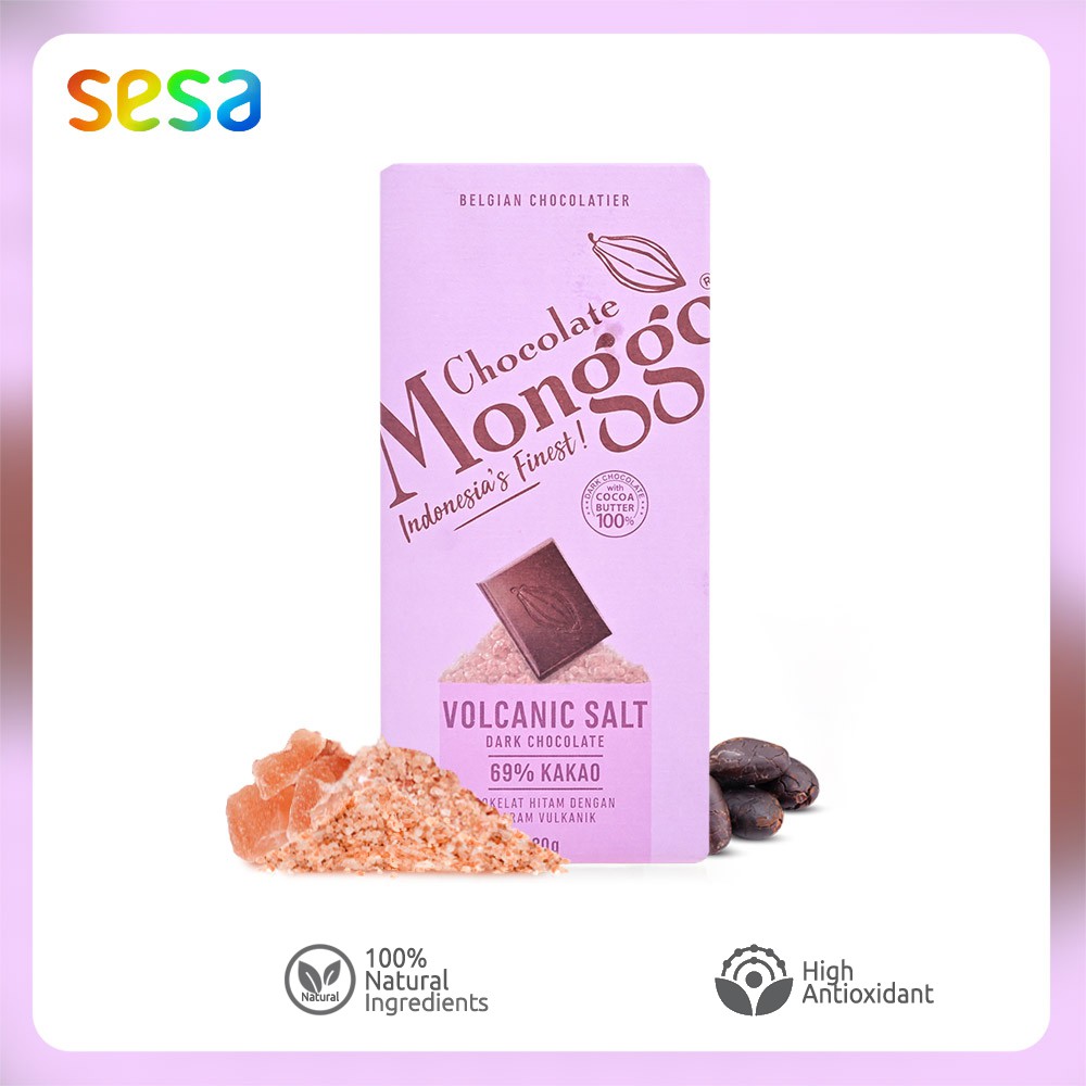 Jual Chocolate Monggo Volcanic Salt Dark Chocolate Kakao G Shopee Indonesia