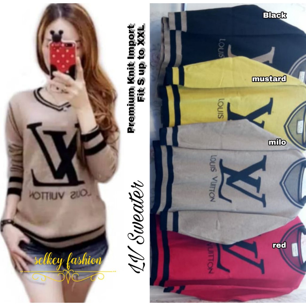 atasan Lv sweater rajut