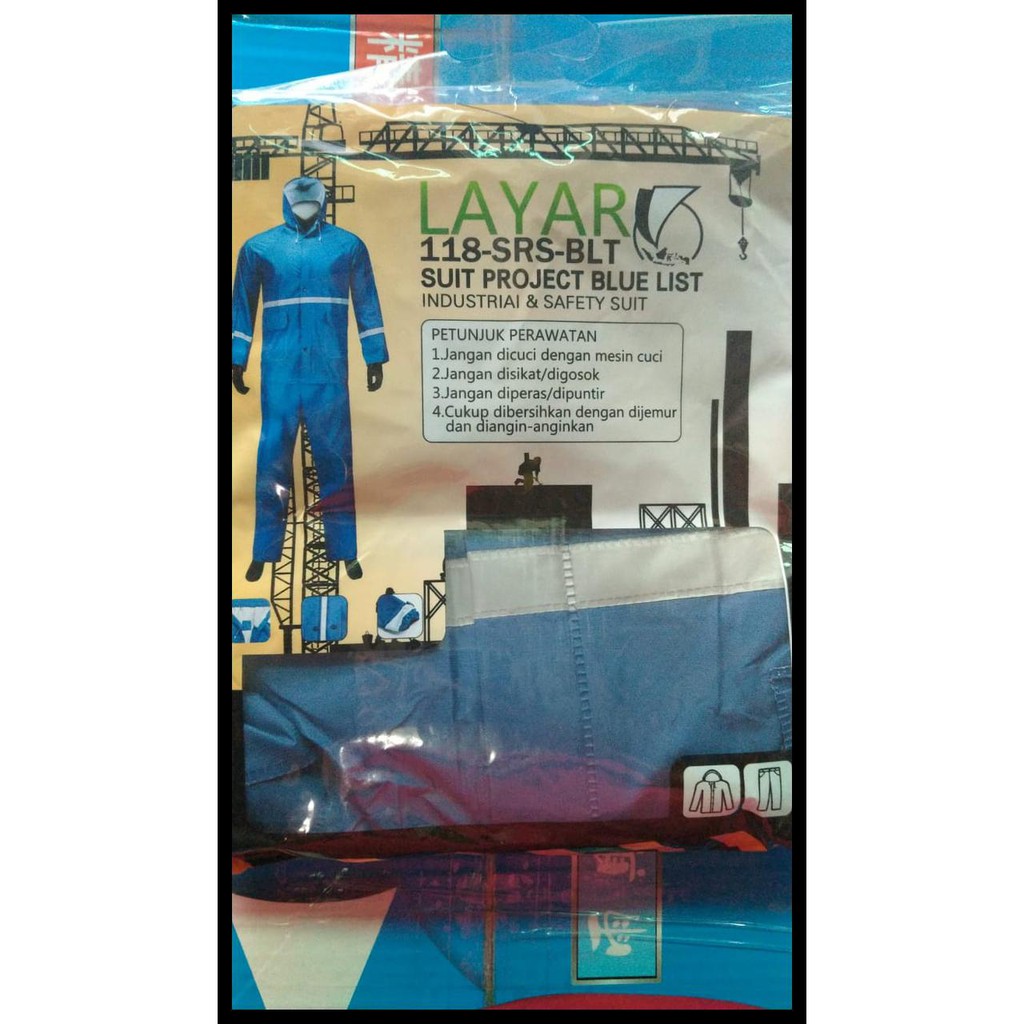 Jas Hujan Suit Project Blue Navy Merk Layar 118-Srs-B-Lt
