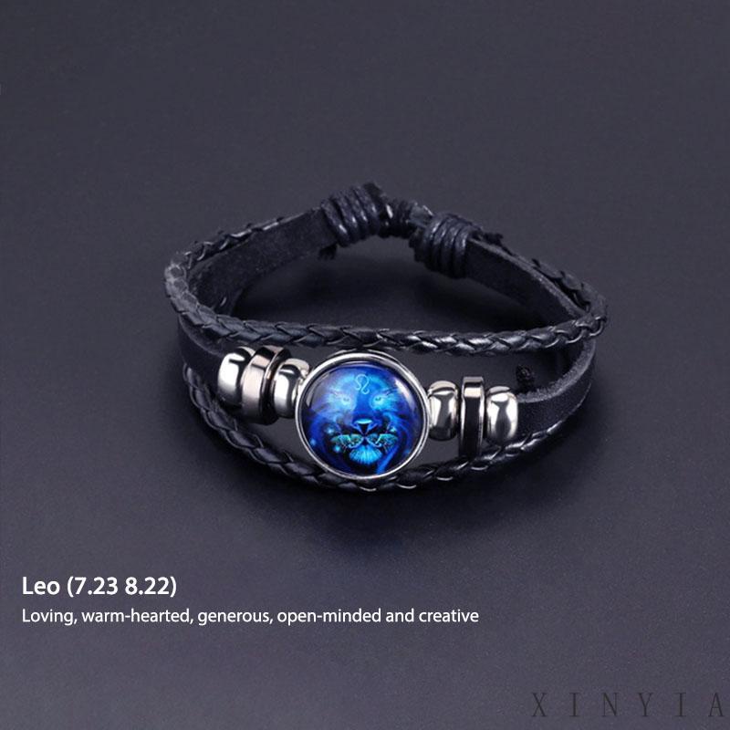 Xia.id Gelang Tangan Pria / Wanita Desain Rasi Bintang Luminous