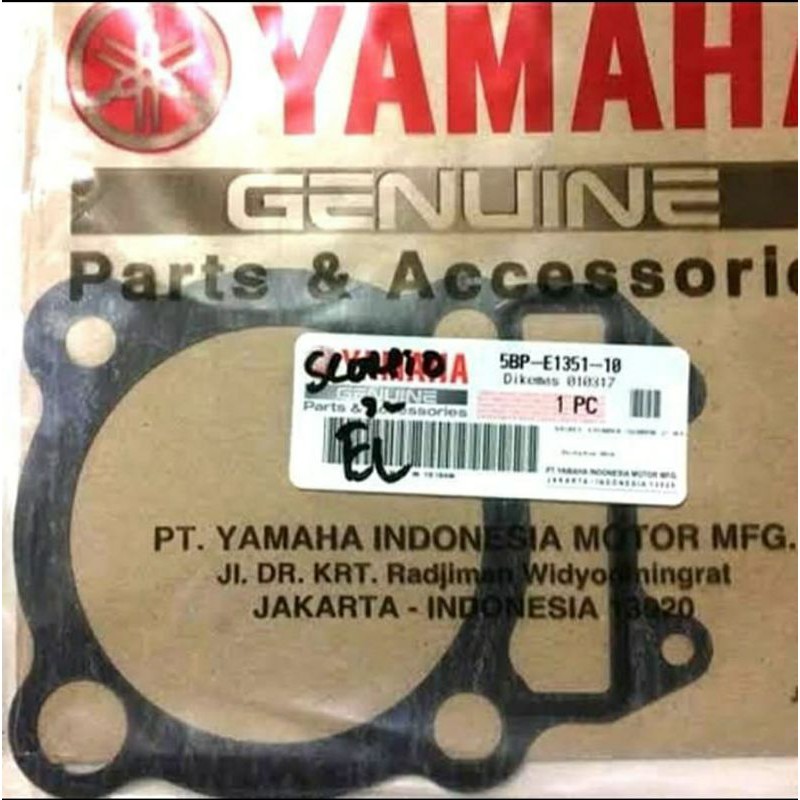 PAKING BLOK SEHER SCORPIO ASLI ORI YAMAHA 5BP E1351 10