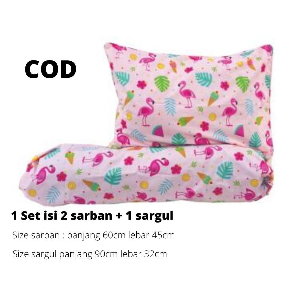 Cod Sarung bantal / guling ecer / 1 set dewasa