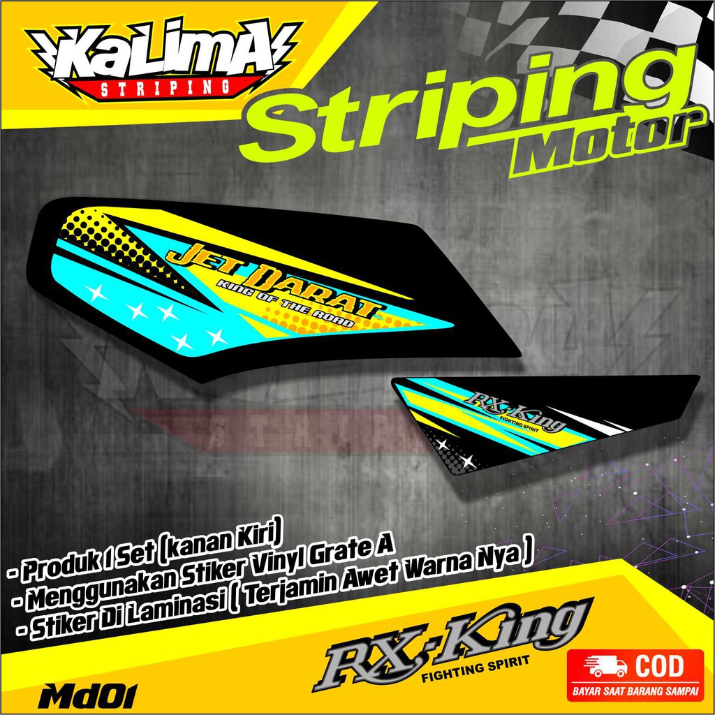 Striping RX KING - Sticker Striping Variasi list Yamaha RX KING01