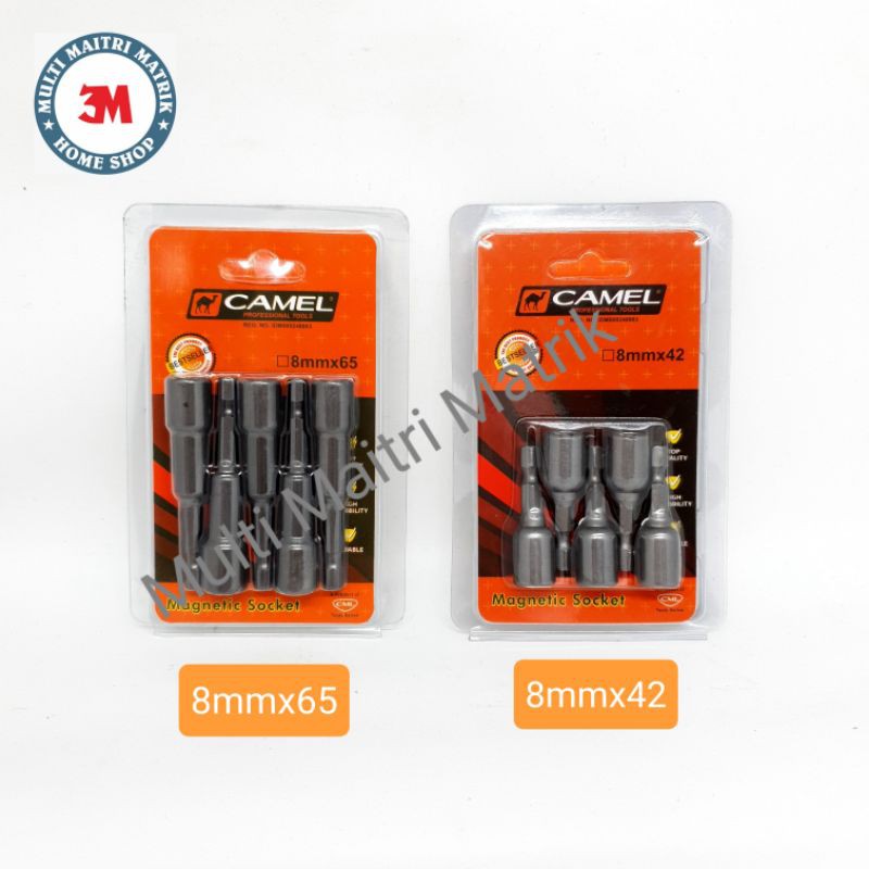Mata sok baut roofing magnetic 8mm Camel / Mata bor roofing / Mata sok roofing