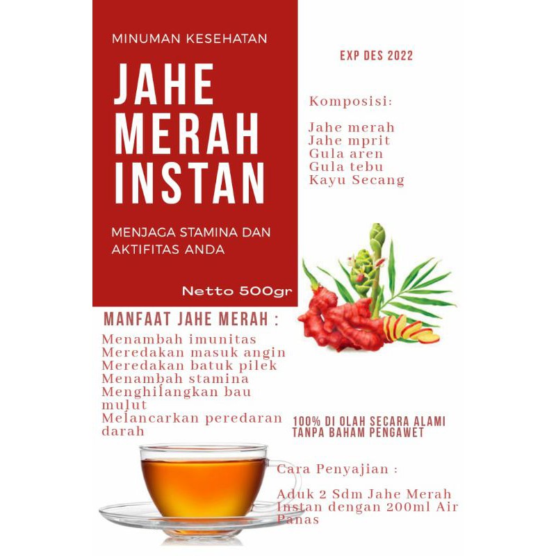 

jahe merah instant