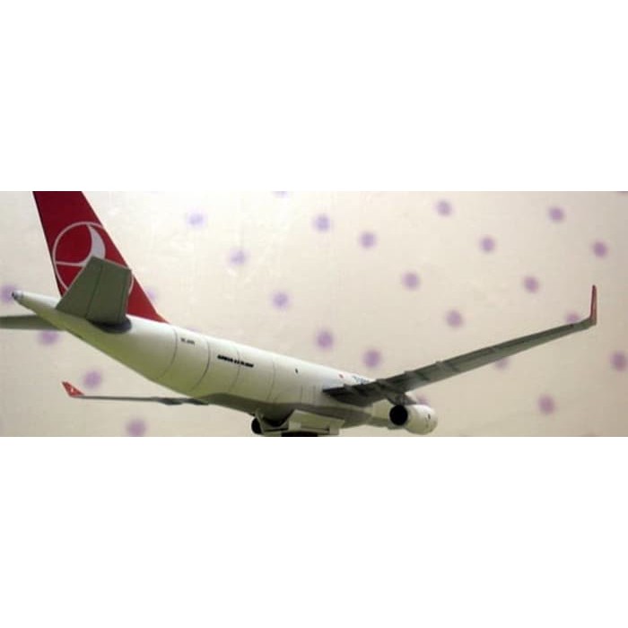 DIY Miniatur Papercraft Pesawat Turkish Airlines Cargo Airbus A330