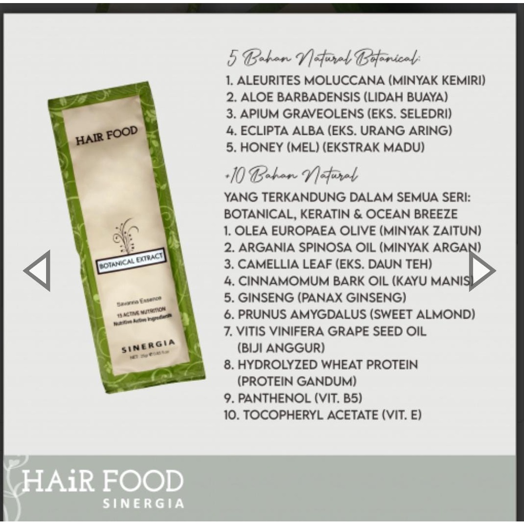 ☘️Yuri Kosmetik☘️ Hair Food Keratin &amp; Botanical Extract Treatment 25gram / Masker Rambut / Keratin / Botanical