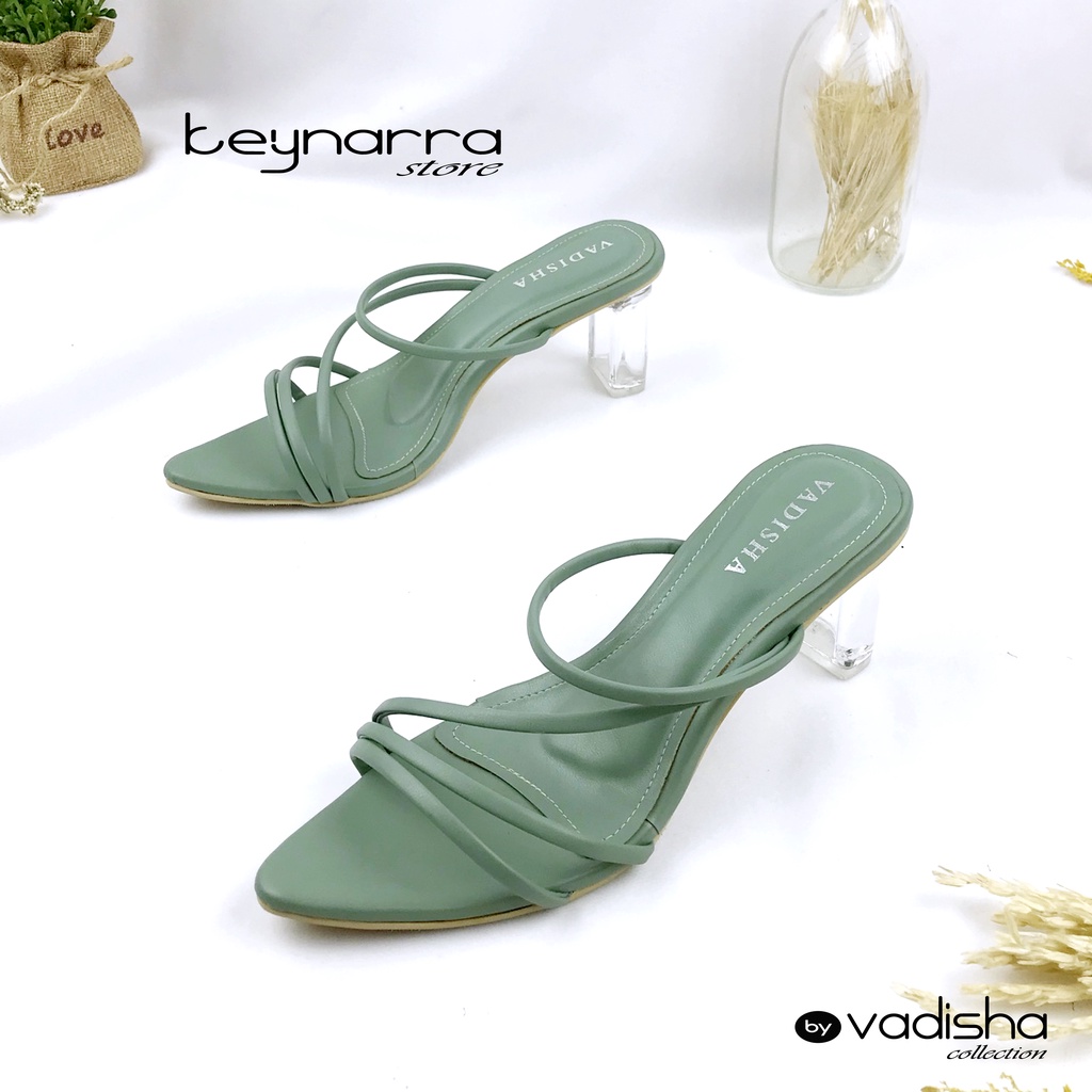 Keynarra Adeeva Sendal Wanita Heels Kaca 7 cm