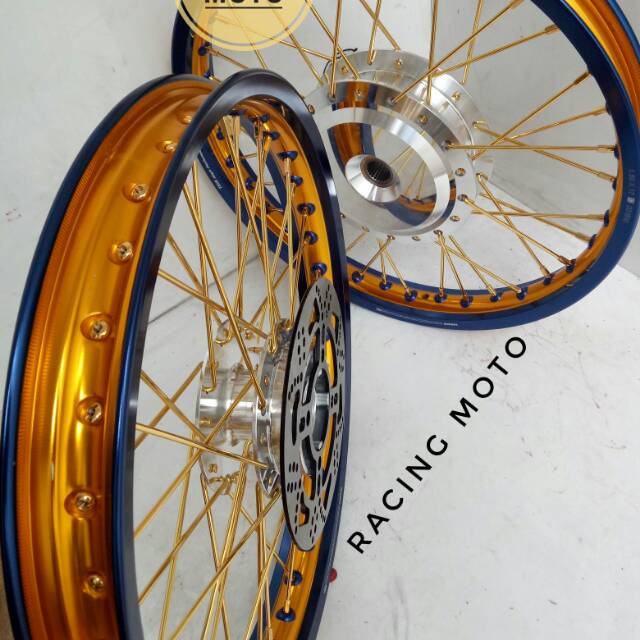 VELG TDR TWO TONE RING17 VARIO-BEAT-SCOOPY-SPACY F1 FREE CAKRAM PLUS STEL VELG SEPAKET LENGKAP
