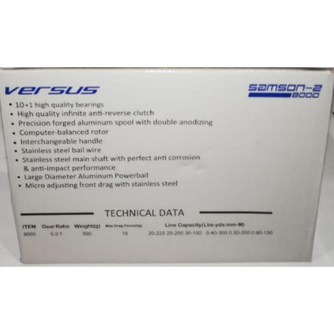 Produk Reel Spinning Versus Samson 2 8000 - Biru Hot Sale