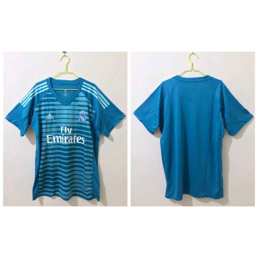 JERSEY BOLA REAL MADRID GK KIPER BIRU 2018-2019 GRADE ORI