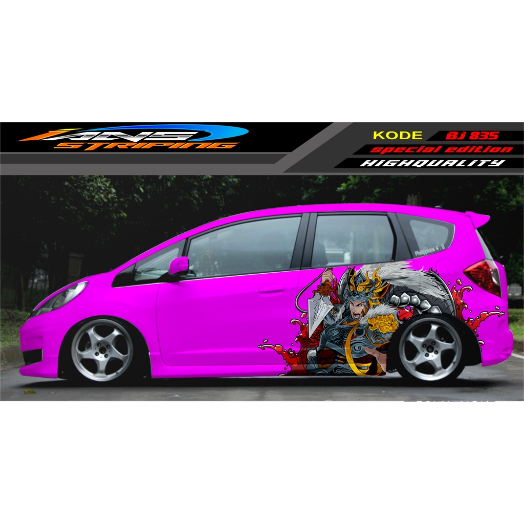 STIKER VARIASI  MOBIL HONDA JAZZ, SIGRA, YARIS, SWIFT / DECAL MOBIL / DECAL STICKER MOBIL ANIMASI