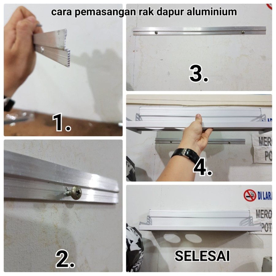 Rak Dapur dinding serbaguna Gantung Tempel Stainless Stell Susun Anti Karat Portable Murah Organizer Multifungsi kuat Tempat Bumbu perabotan peralatan perlengkapan Perkakas Dapur masak Elegant Praktis Higienis rak piring rak pisau dapur stainless terbaru