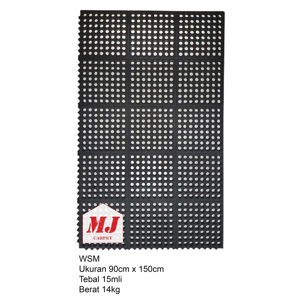 Keset Karpet Karet Anti Slip Kamar Mandi uk. 90 x 150 cm - WSM