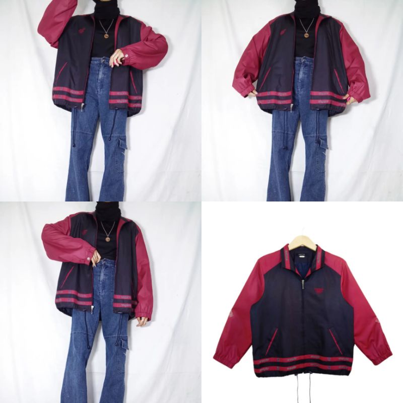 (TERBARU 8/6/22 slide 27-38) THRIFT VINTAGE JAKET OVERSIZE MURAH-23. L