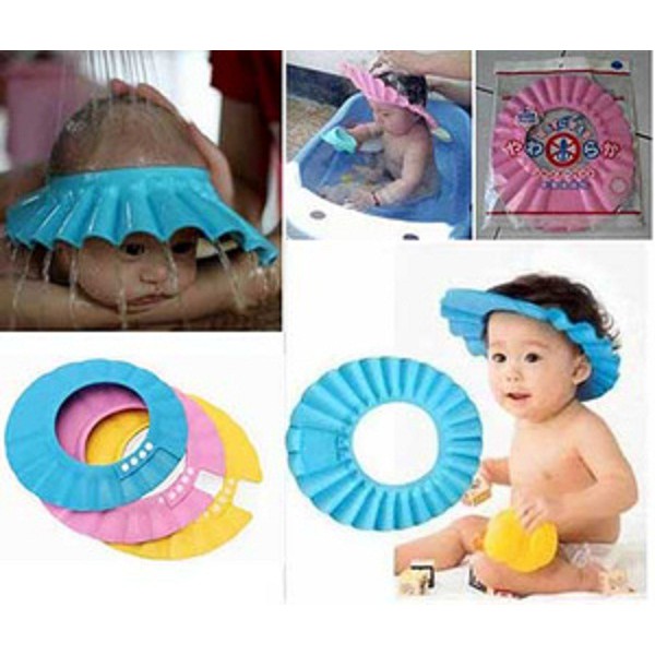 Topi Keramas Anak / Bayi Kid Shower Cap Mandi Main Air Shampoo