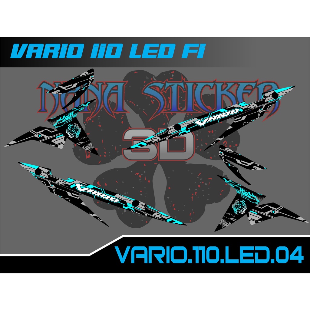 Striping VARIO 110 LED FI  - Stiker VARIO 110 LED PERTAMINA List Variasi Motor STICKER VARIO 110 LED