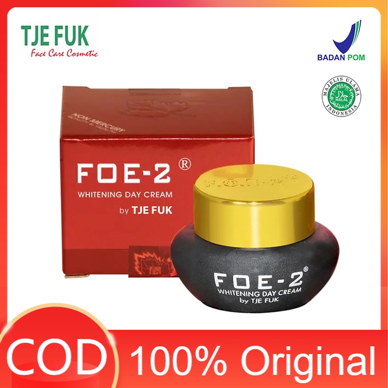 Tje Fuk FOE-2 Original Whitening Day Cream Skincare Pelembab Pemutih Wajah Krim Siang BPOM 15g