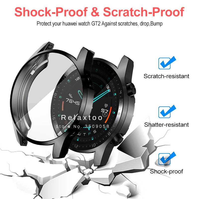 Casing Pelindung bumper Plating Silikon 46mm Untuk huawei watch gt2 gt 2 gt 46 mm gt2 pro e gt2e