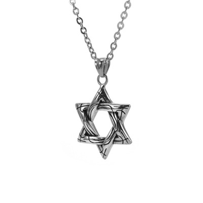 Necklace Accessories Fashion Retro Six-pointed Star Pendant Chain