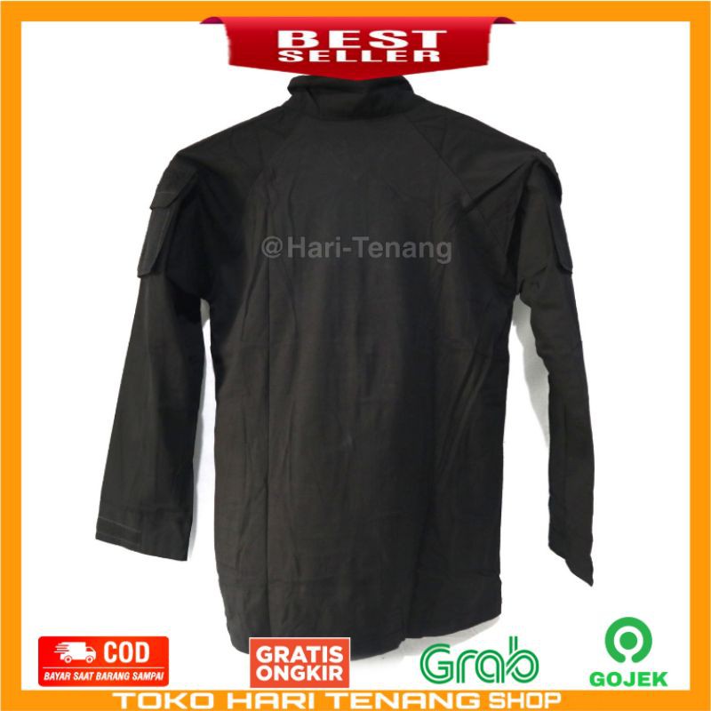 KAOS KOMBET LENGAN PANJANG KAOS TACTICAL BERBURU HITAM