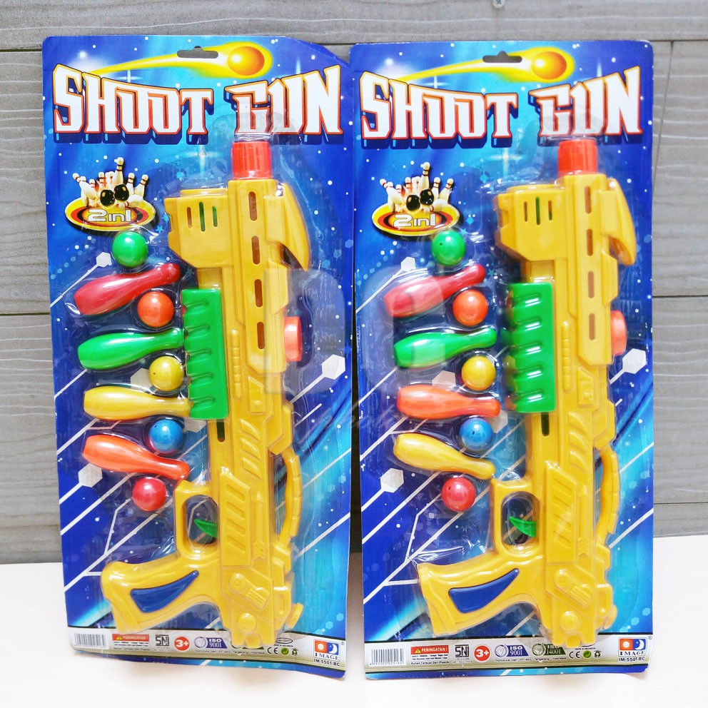 Shoot Gun 3in1 Mainan Tembak Bowling &amp; Bola