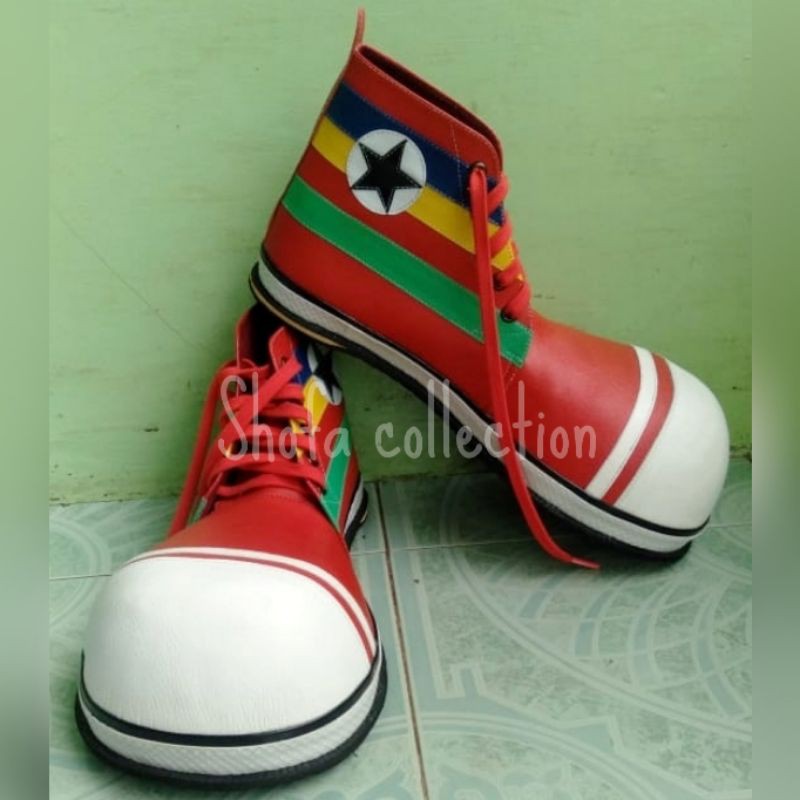 Sepatu badut clown shoes lucu pesta ulang tahun