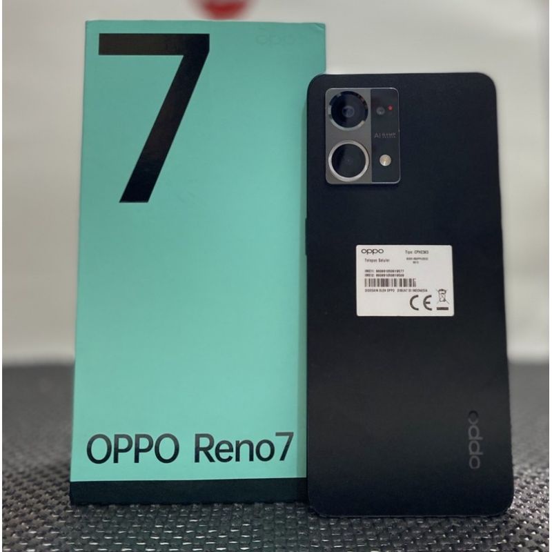 OPPO RENO 7 8/ 256GB SECOND FULLSET- Hitam Kosmik