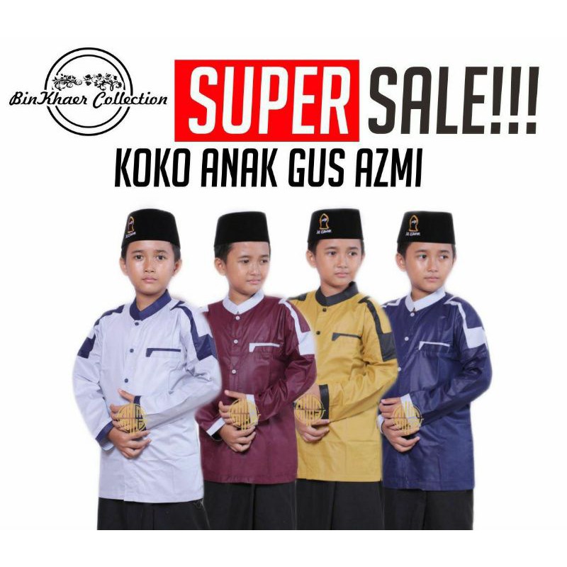 Baju Koko Hadroh Anak Gus Azmi Koko Hadroh Anak Azzahir Koko Anak Kombinasi Terbaru Murah